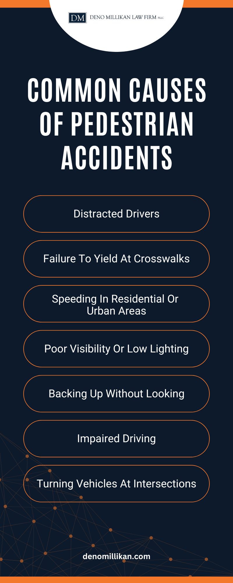 Common Causes Of Pedestrian Accidents Infographic